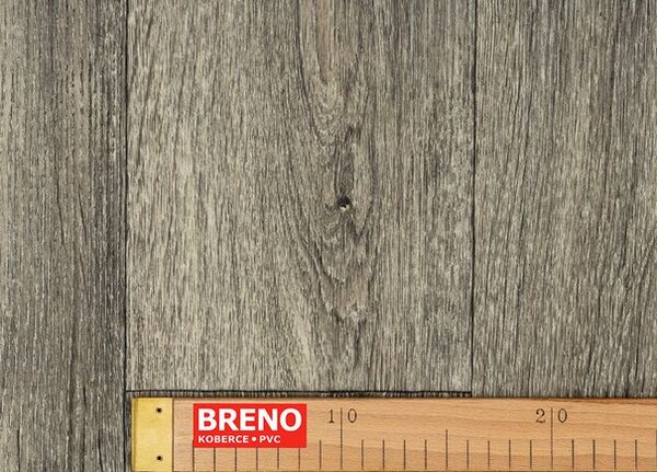 Breno PVC TOPTEX Aged Oak 967M – tmavé dřevo, šíře 500 cm