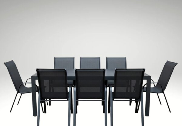 Vikio Venkovní zahradní set 205x90 pro 8 osob DK305 antracit