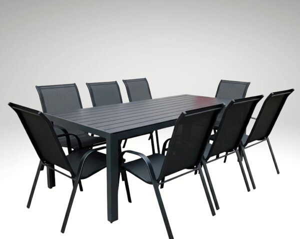 Vikio Venkovní zahradní set 205x90 pro 8 osob DK305 antracit