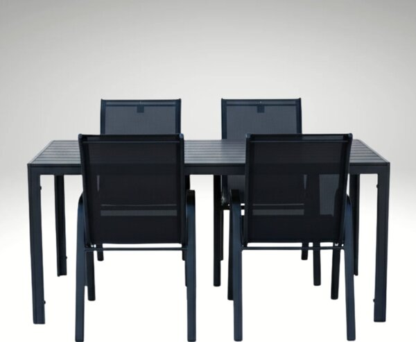 Vikio Venkovní zahradní set 150x90 pro 4 osoby DK302 antracit