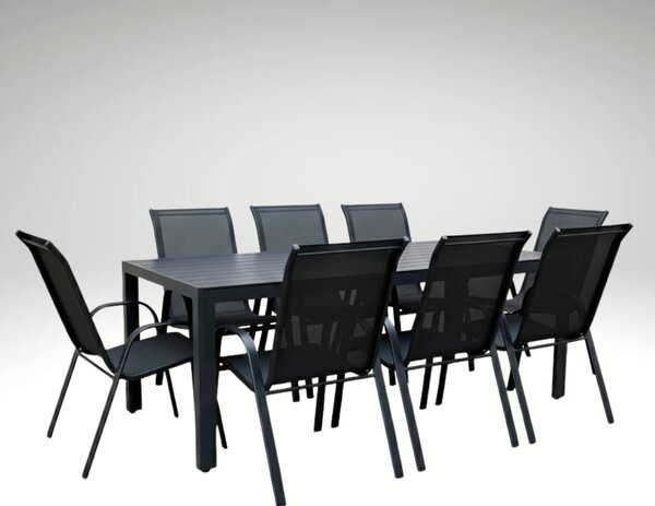 Vikio Venkovní zahradní set 205x90 pro 8 osob DK305 antracit