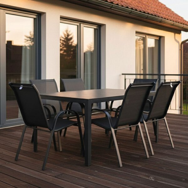 Vikio Venkovní zahradní set 150x90 pro 6 osob DK304 antracit