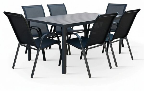 Vikio Venkovní zahradní set 150x90 pro 6 osob DK304 antracit