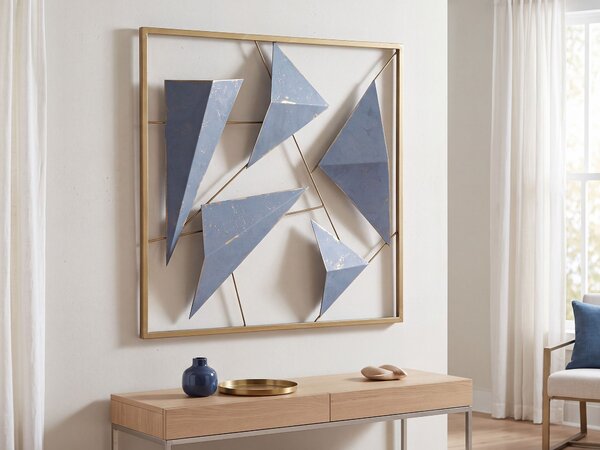 Závěsná ozdoba ZINC 50 cm Kov Modrá