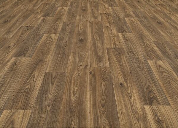 Breno PVC QUINTEX Gambel Oak 669D – tmavě hnědé dřevo, šíře 400 cm