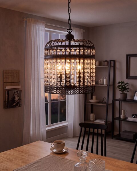 Závěsná lampa CELON Kov Černá