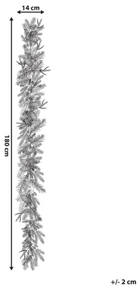 Vánoční girlanda LED KAMERUN 180 cm Zelená