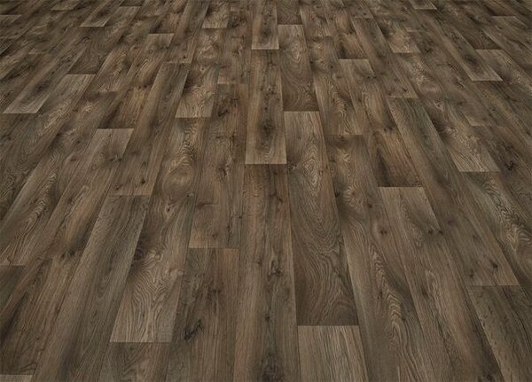 Breno PVC POLARIS Cameo 694D – tmavé dřevo, šíře 400 cm