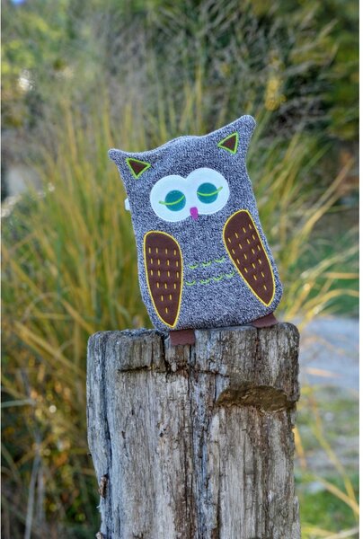 HUGO-FROSCH Dětský termofor Hugo Frosch Eco Junior Comfort s motivem sovy – 25 x 16 cm