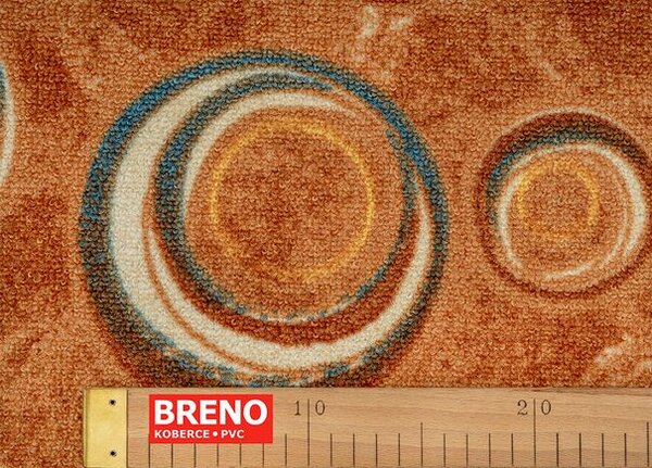 Breno Metrážový koberec DROPS 64 oranžový, šíře 400 cm