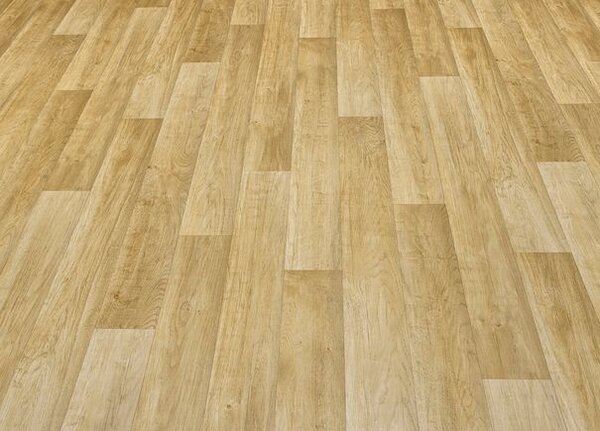 Breno PVC TRENTO Chalet Oak 066L – světle hnědé dřevo, šíře 400 cm