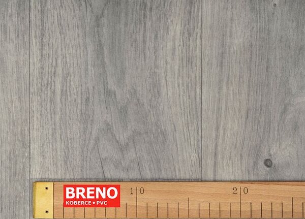 Breno PVC SUPERTEX Helsinki 597 – šedé dřevo, šíře 400 cm
