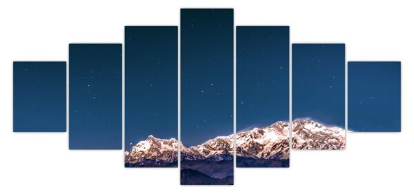 Obraz hor a noční oblohy (210x100 cm)