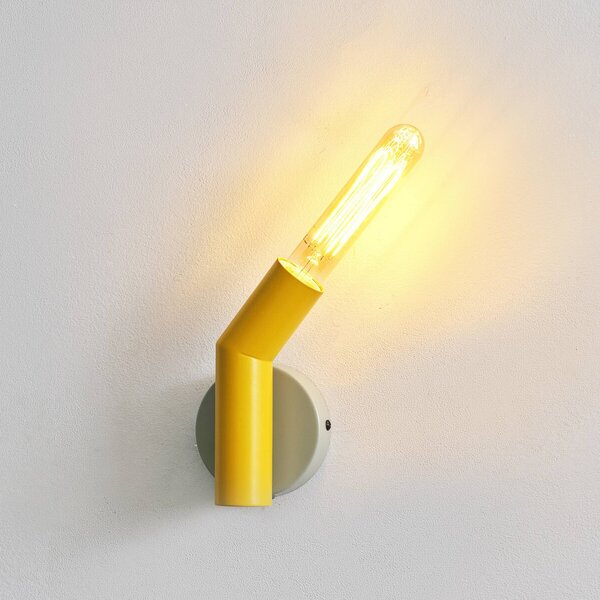 OSRAM nástěnné světlo Decor Straw, 1-žárovkové, šedé/žluté, ocel, E27, stmívatelný, Hliník / šedá / zinek, Obývací pokoj / jídelna, kov, Moderní