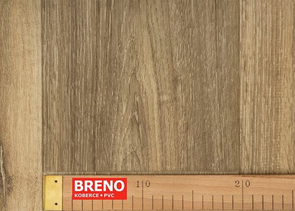 Breno PVC TOPTEX Lime Oak 169M – hnědé dřevo, šíře 400 cm