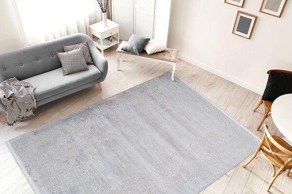 TKANÝ KOBEREC, 160/230 cm barvy stříbra Pierre Cardin - Tkané koberce