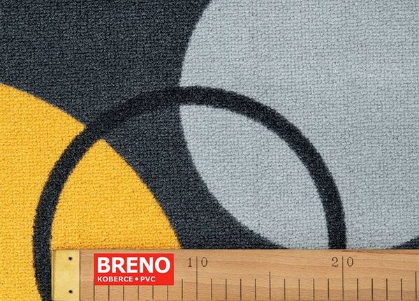 Breno Metrážový koberec EXPO NEW 95 šedý, šíře 400 cm