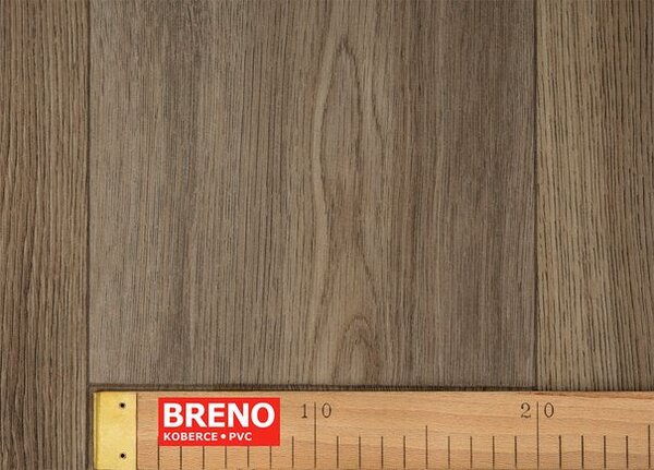 Breno PVC BLACKTEX Columbian Oak 649M – tmavě hnědé dřevo, šíře 400 cm