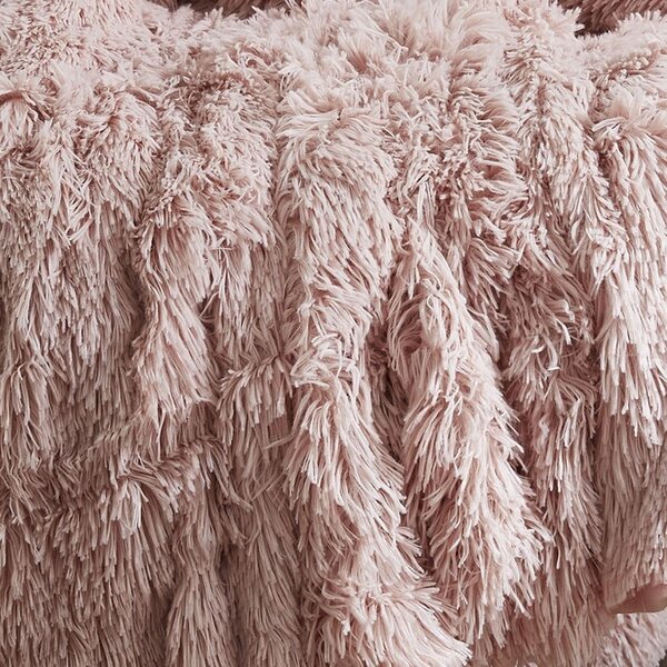 Růžový přehoz z mikroplyše na dvoulůžko 245x280 cm Cuddly – Catherine Lansfield
