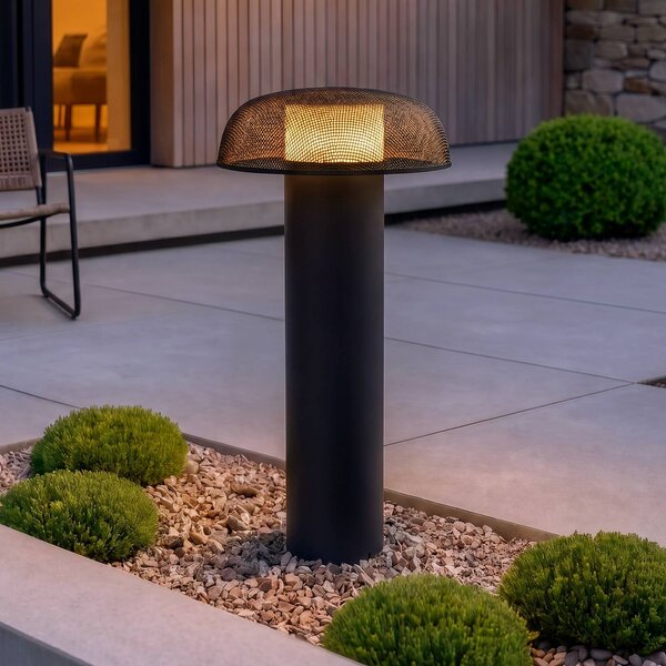 Lucande LED osvětlení cesty MAILE, 80 cm, antracitová, IP65, Černá, Hliník, Design