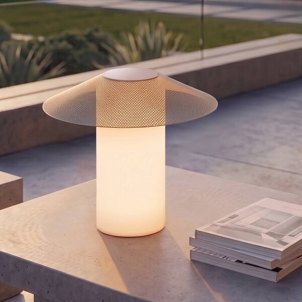 Lucande LED terasové svítidlo ZAMIRAS, 40 cm, stříbrné, IP65, Hliník / šedá / zinek, Hliník, Design