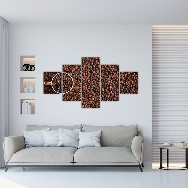 Obraz - kávové zrna (125x70 cm)