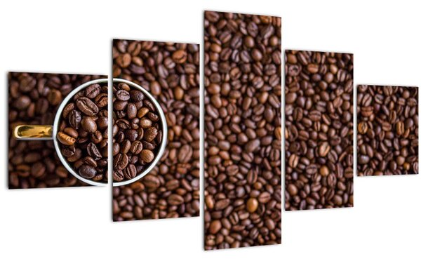 Obraz - kávové zrna (125x70 cm)