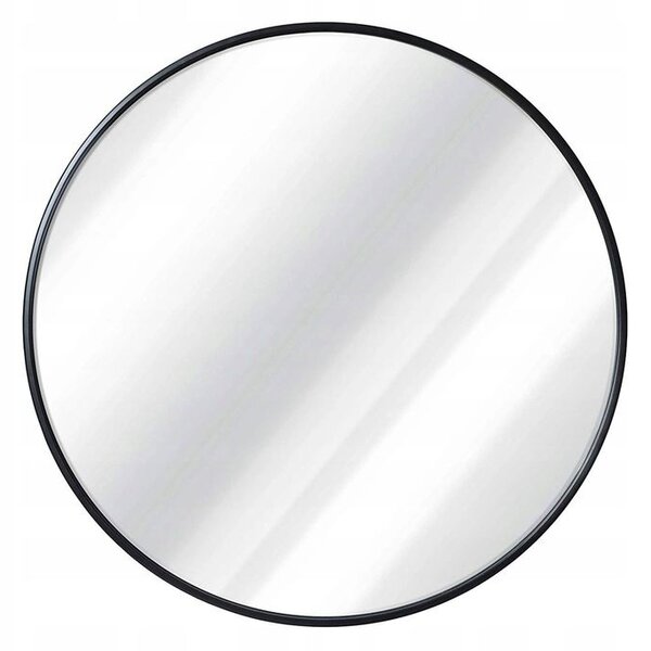 Tutumi - Kulaté zrcadlo s tenkým rámem 50 cm MR18-20500, černá, HOM-03687