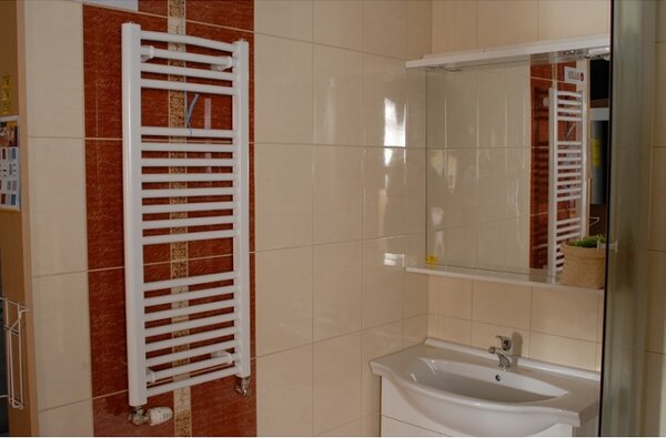 Thermal Trend KD 600 x 1680 kombinovaný topný žebřík rovný KD 600/1680 SP, středové připojení, 1177W