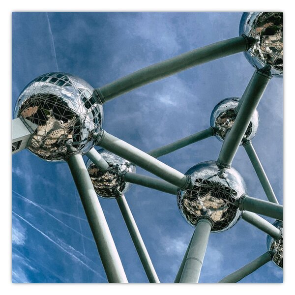 Obraz - atomium v Bruselu (30x30 cm)