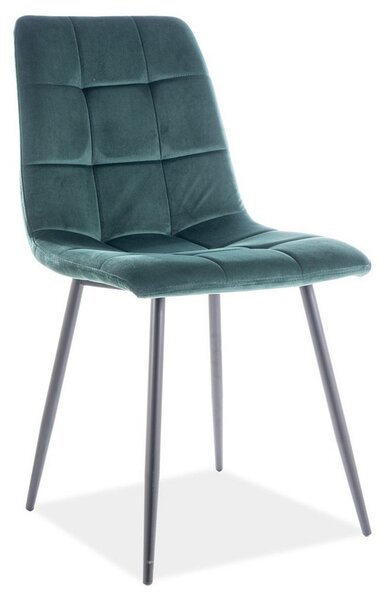 Casarredo Jídelní židle MILA velvet zelená/černý kov