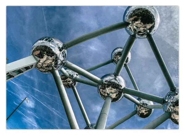 Obraz - atomium v Bruselu (70x50 cm)