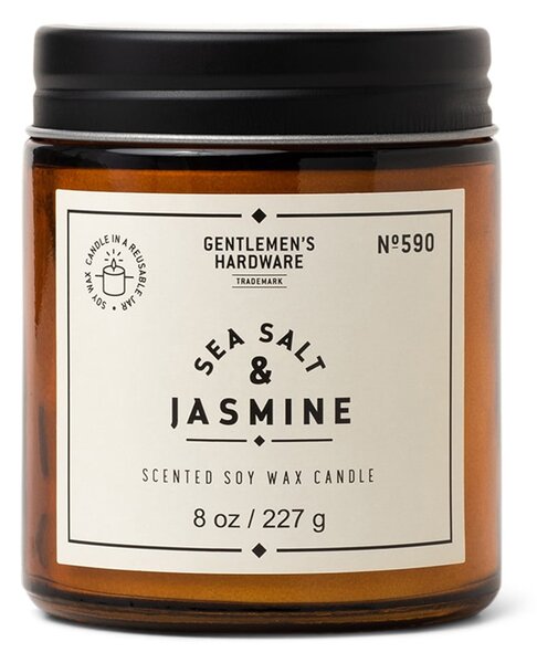 Vonná sojová svíčka doba hoření 48 h Sea Salt & Jasmine – Gentlemen's Hardware