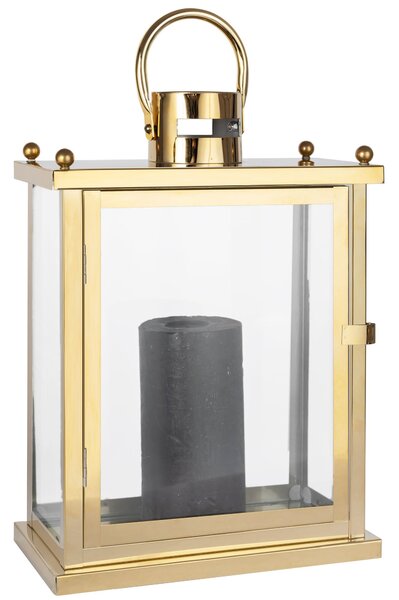 Tutumi, kovově-skleněná lucerna 30cm BXGD19914, zlatá, OGR-09888
