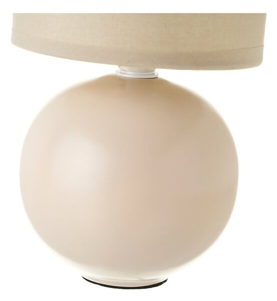 Béžová keramická stolní lampa s textilním stínidlem (výška 24,5 cm) – Casa Selección