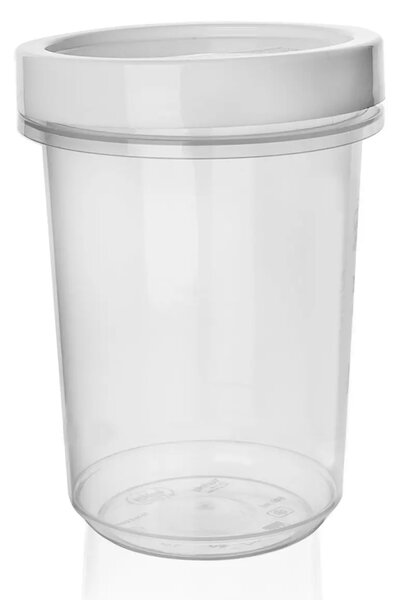 Orion Kulatá dóza s bílým víčkem na závit, těsnící - UH WHITE 0,5 l