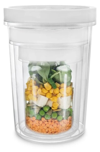 Orion Kulatá dóza s bílým víčkem na závit, těsnící - UH WHITE 0,5 l