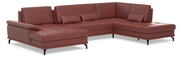 SEDACÍ SOUPRAVA, kůže, červenohnědá Sit & More - Sedací soupravy, Online Only