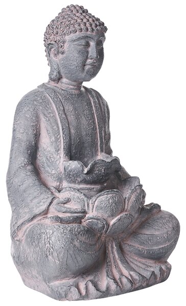 Zahradní fontána LED URLANTE Buddha Šedá