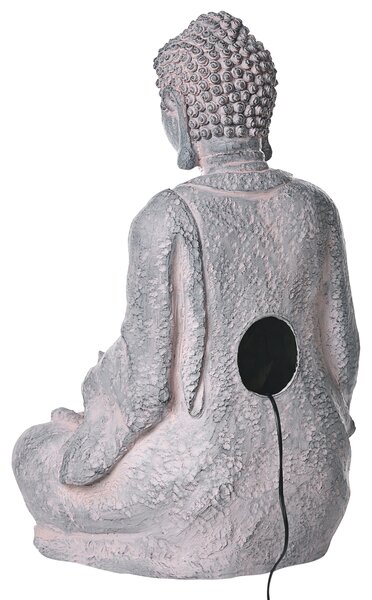 Zahradní fontána LED URLANTE Buddha Šedá