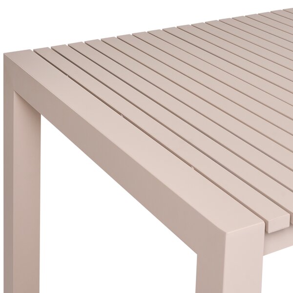 Rozkládací zahradní jídelní stůl ARDESIO 160/220 cm 90 cm Kov Pískově béžová