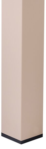Rozkládací zahradní jídelní stůl ARDESIO 160/220 cm 90 cm Kov Pískově béžová