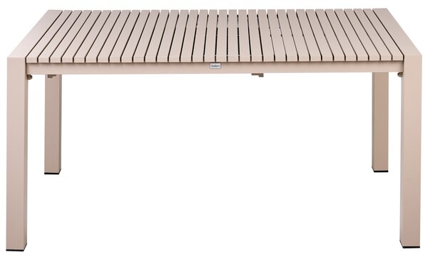 Rozkládací zahradní jídelní stůl ARDESIO 160/220 cm 90 cm Kov Pískově béžová