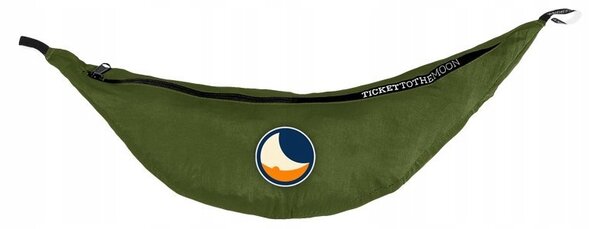 Hamaka bez tyčí Ticket To The Moon zelená 200 kg 300 x 155