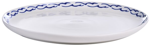 Sada 24 kusů nádobí AMCHUR Porcelán Bílá/Modrá