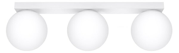 Bílé stropní svítidlo se skleněným stínidlem ø 12 cm Umerta – Sollux