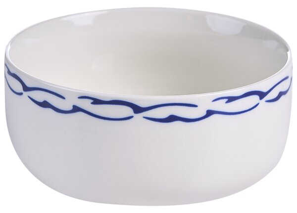 Sada 24 kusů nádobí AMCHUR Porcelán Bílá/Modrá