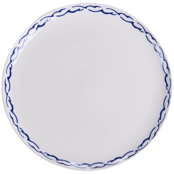 Sada 24 kusů nádobí AMCHUR Porcelán Bílá/Modrá