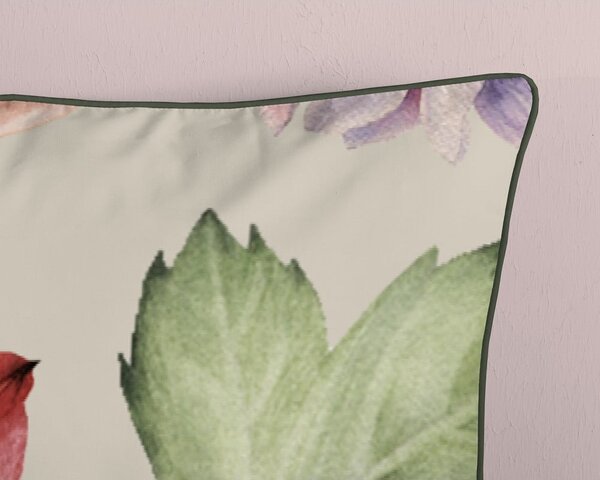 Béžové povlečení na dvoulůžko/prodloužené z bavlněného saténu 200x220 cm Fiori – Descanso