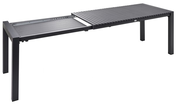 Rozkládací zahradní jídelní stůl ARDESIO 160/220 cm 90 cm Kov Tmavě šedá